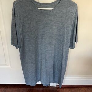 Lululemon Men's Heather Grey/Blue Performance T-Shirt
